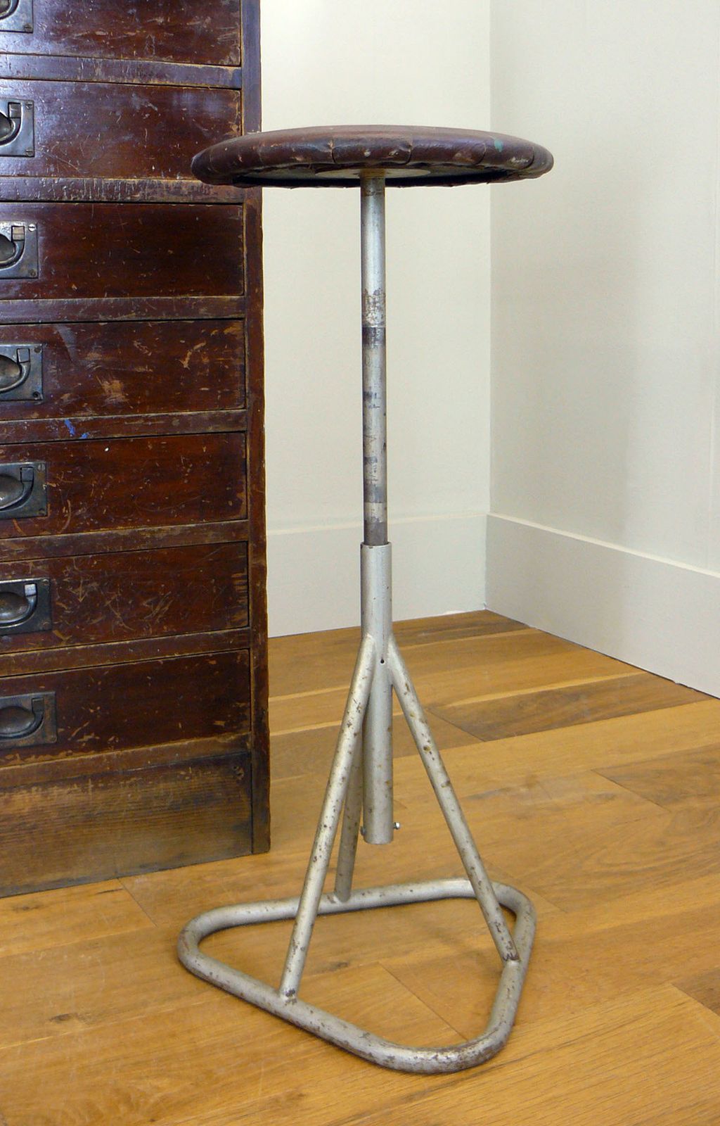 1930s Industrial Swivel Stool photo vintage