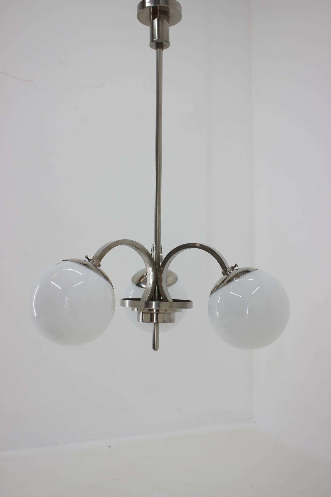 Art Deco Bauhaus Chrome Pendant   1930s photo furniture