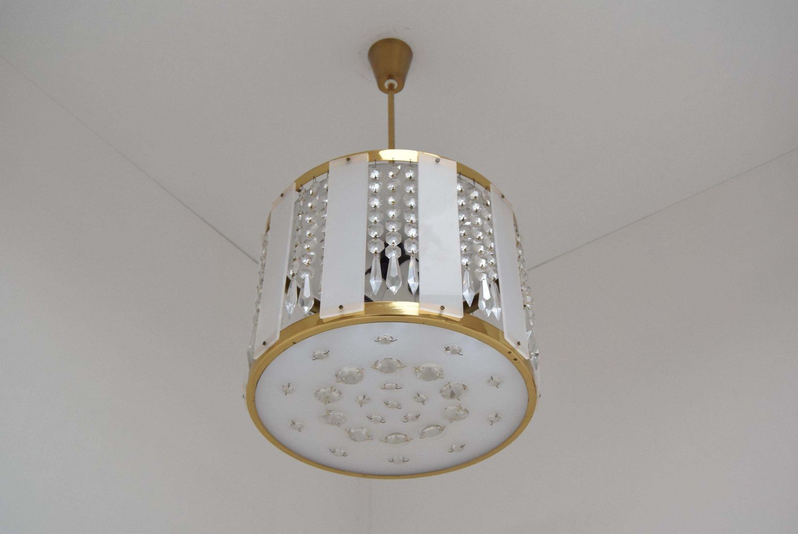 Mid Century Chandelier By Jablonecke Sklarny Novy Bydzov, 1970’s. photo furniture