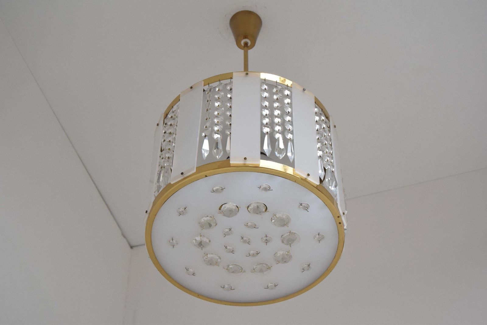 Mid Century Chandelier By Jablonecke Sklarny Novy Bydzov, 1970’s. photo 385.0