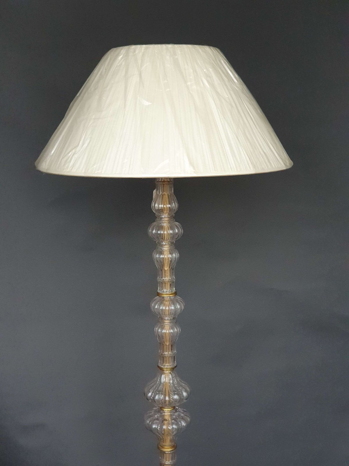 French Floor Lamp, Glass photo for sale
