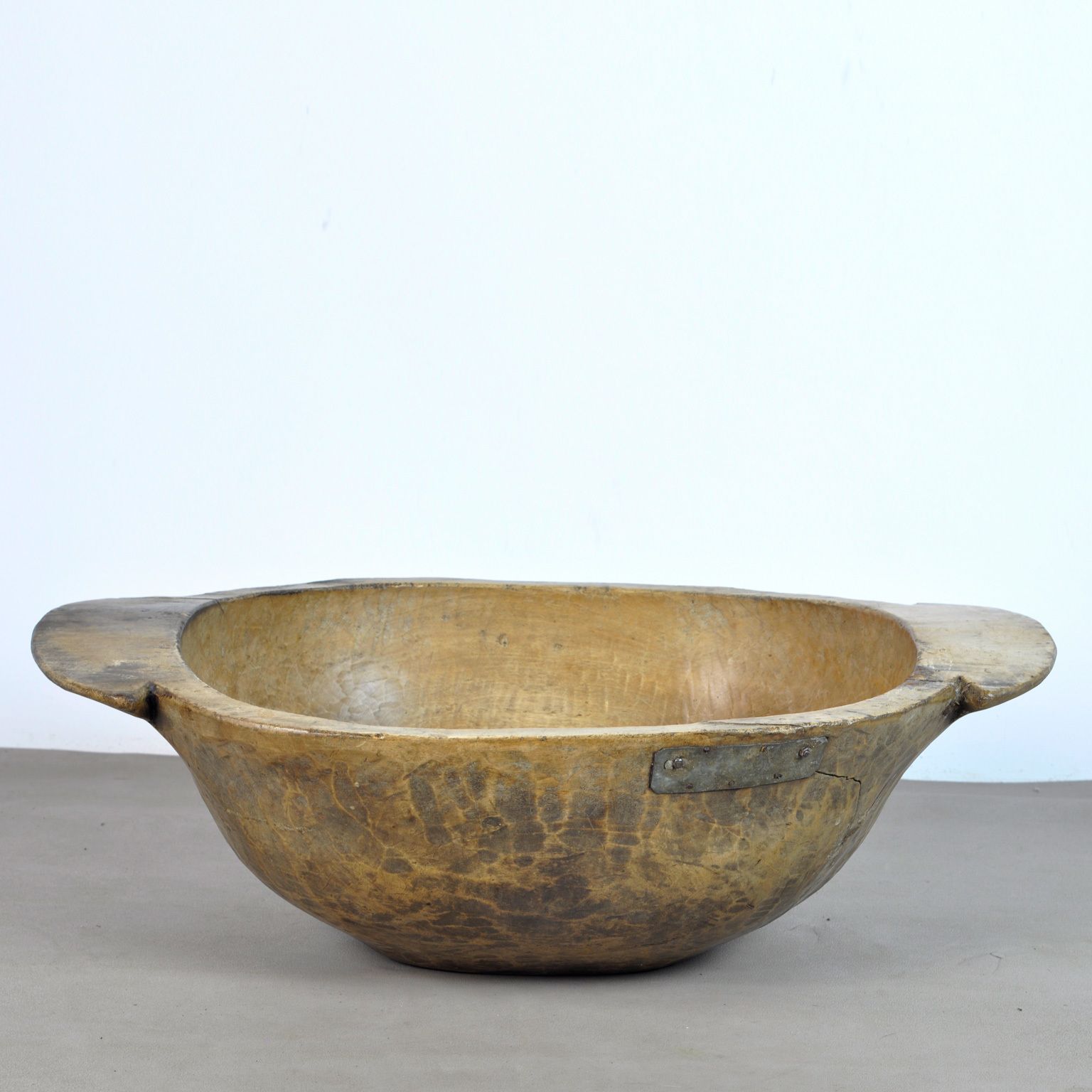 Handmade Hungarian Wooden Dough Bowl, Early 1900s photo furniture