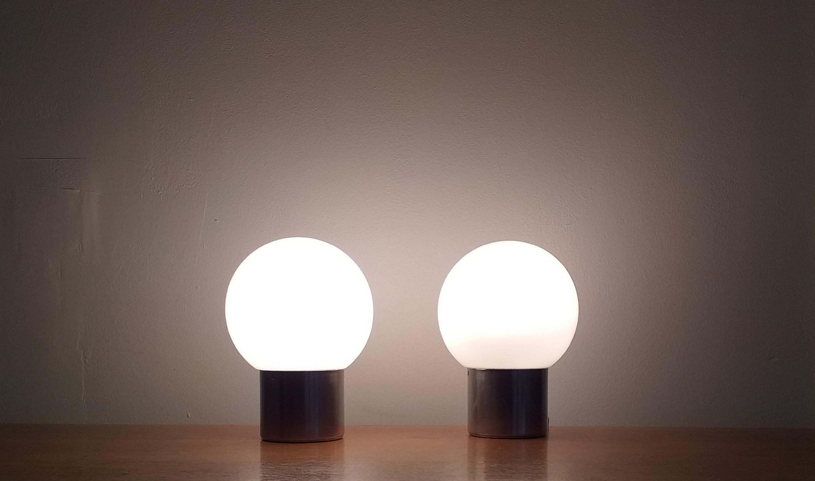Lighting Pair Of Midcentury Table Lamps Kamenicky Senov, 1970s. photo