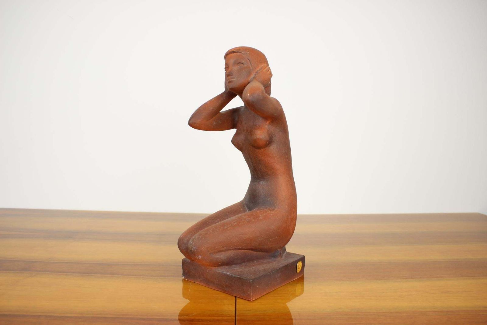 Mid Century Sculpture Of Nude Sitting Women Designed By Jitka Forejtová, 1960s. photo furniture