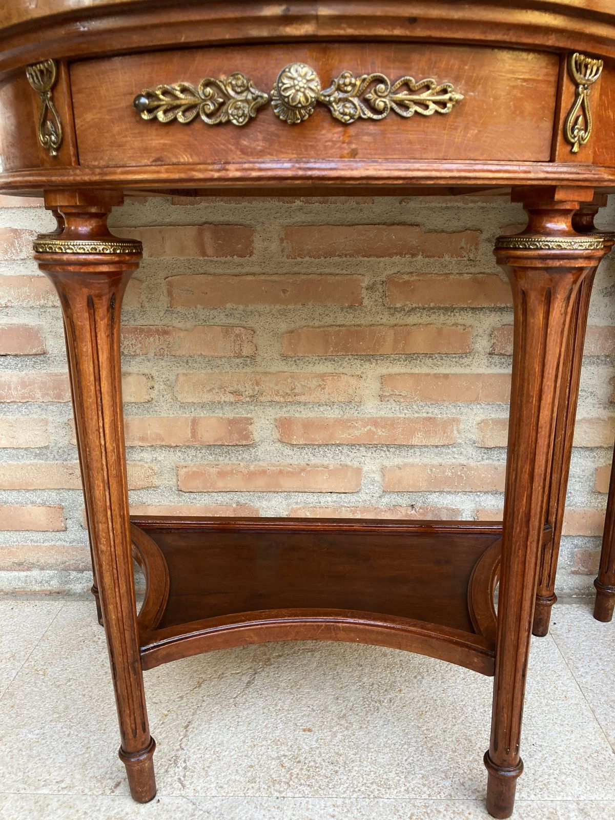 Pair Of Empire Style Mahogany Wood Nightstands, 1930s photo furniture