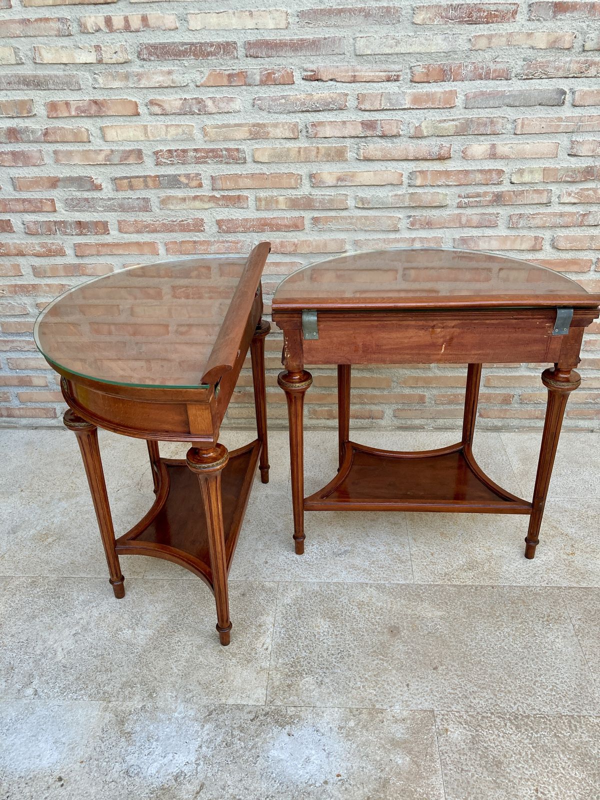 Pair Of Empire Style Mahogany Wood Nightstands, 1930s photo buy