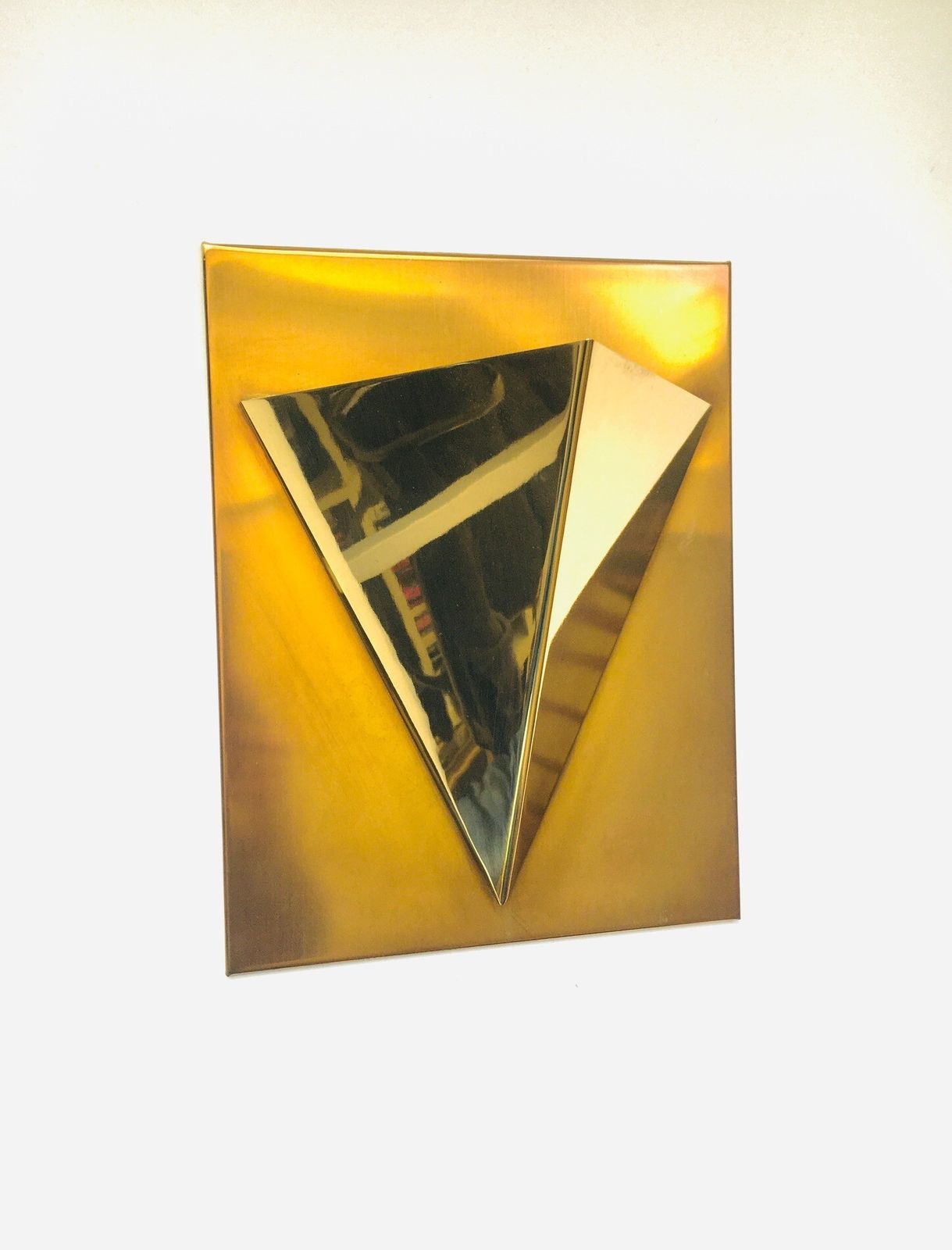 Postmodern Design Messing Wandlamp Van Liro, België, Jaren 1980 photo Verlichting