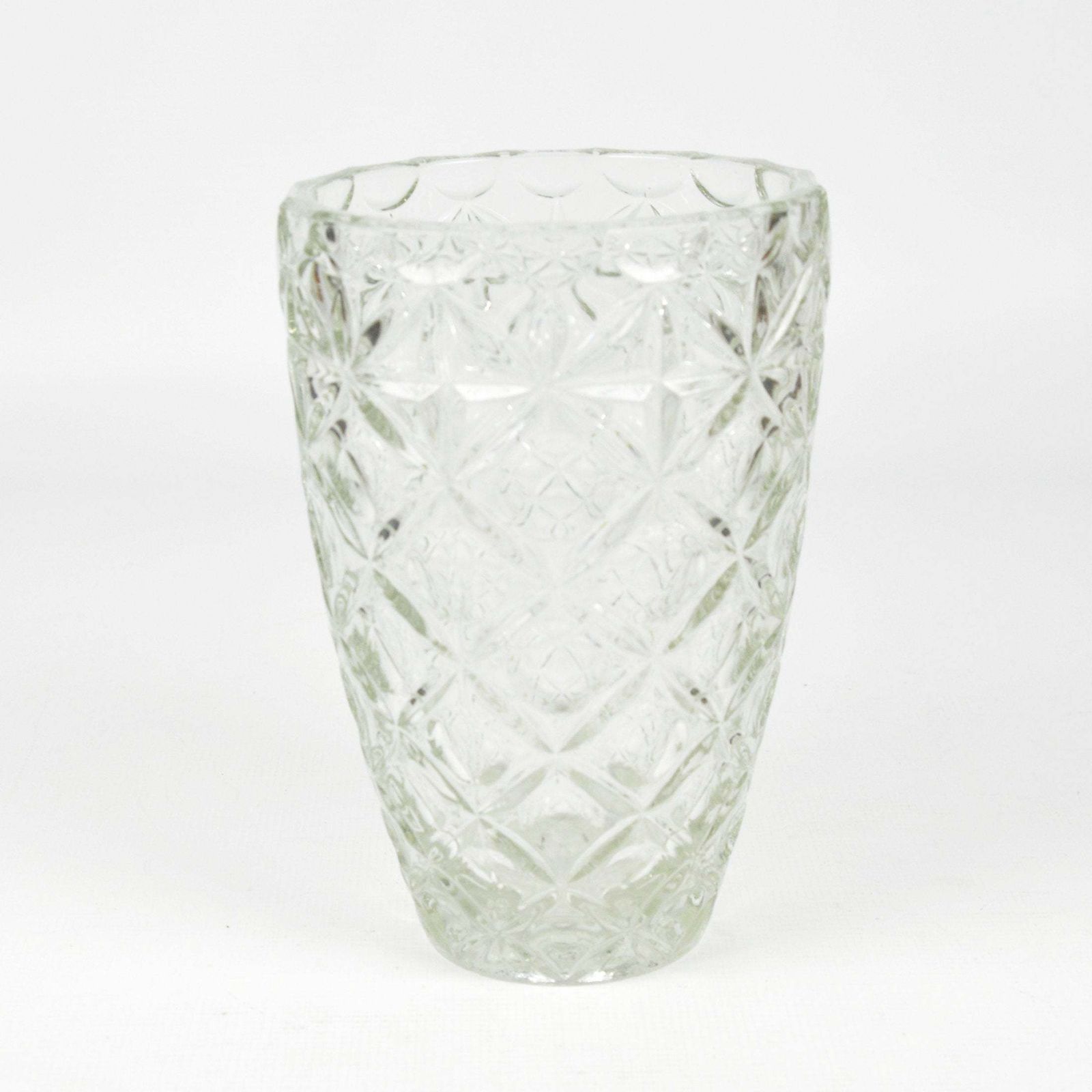 Large, "Karo" Glass Vase, Huta Szkła Hortensja, Poland, 1970s