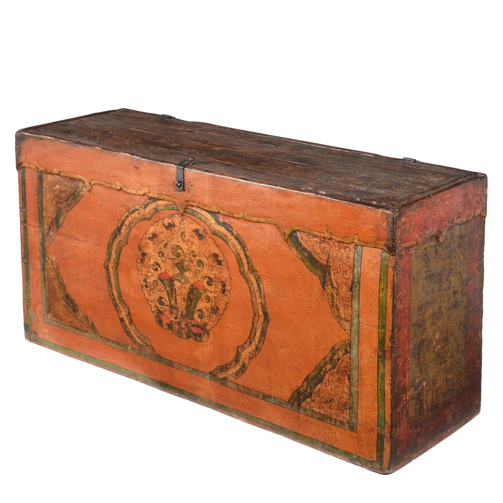 Tibetan Trunk With Original Painting   18th C photo 3575.0