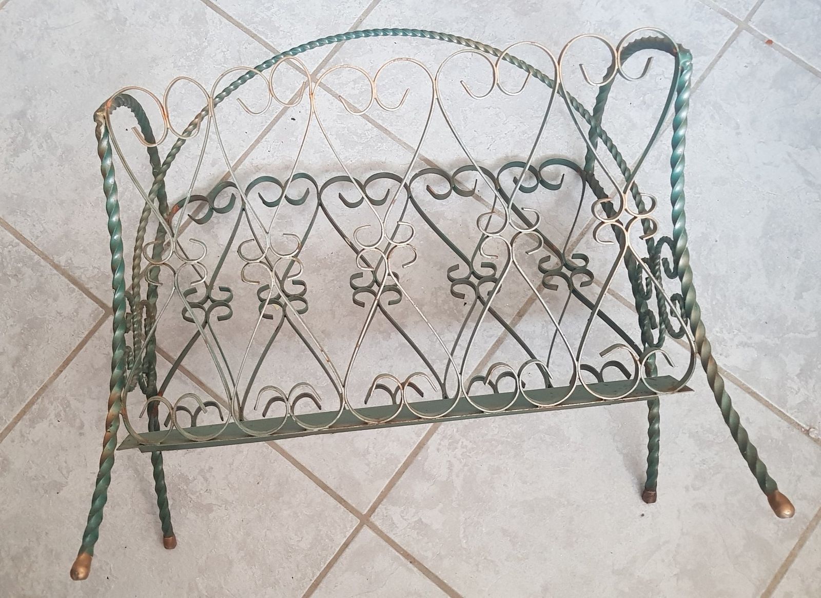 Mid Century French Magazine Rack By Chaty Vallauris, 1950s photo for sale