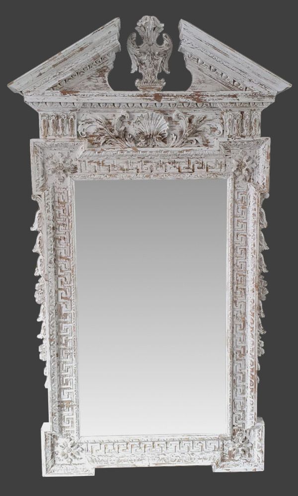 Hand Crafted Pair Of Twentieth Century Timber Mirrors In The Manner Of William Kent photo furniture