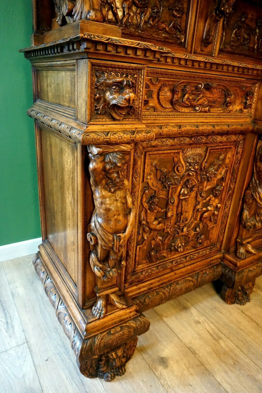 A Rare And Exciting Italian Fantasy Buffet By Renowned Wood Sculpture Valentino photo Furniture