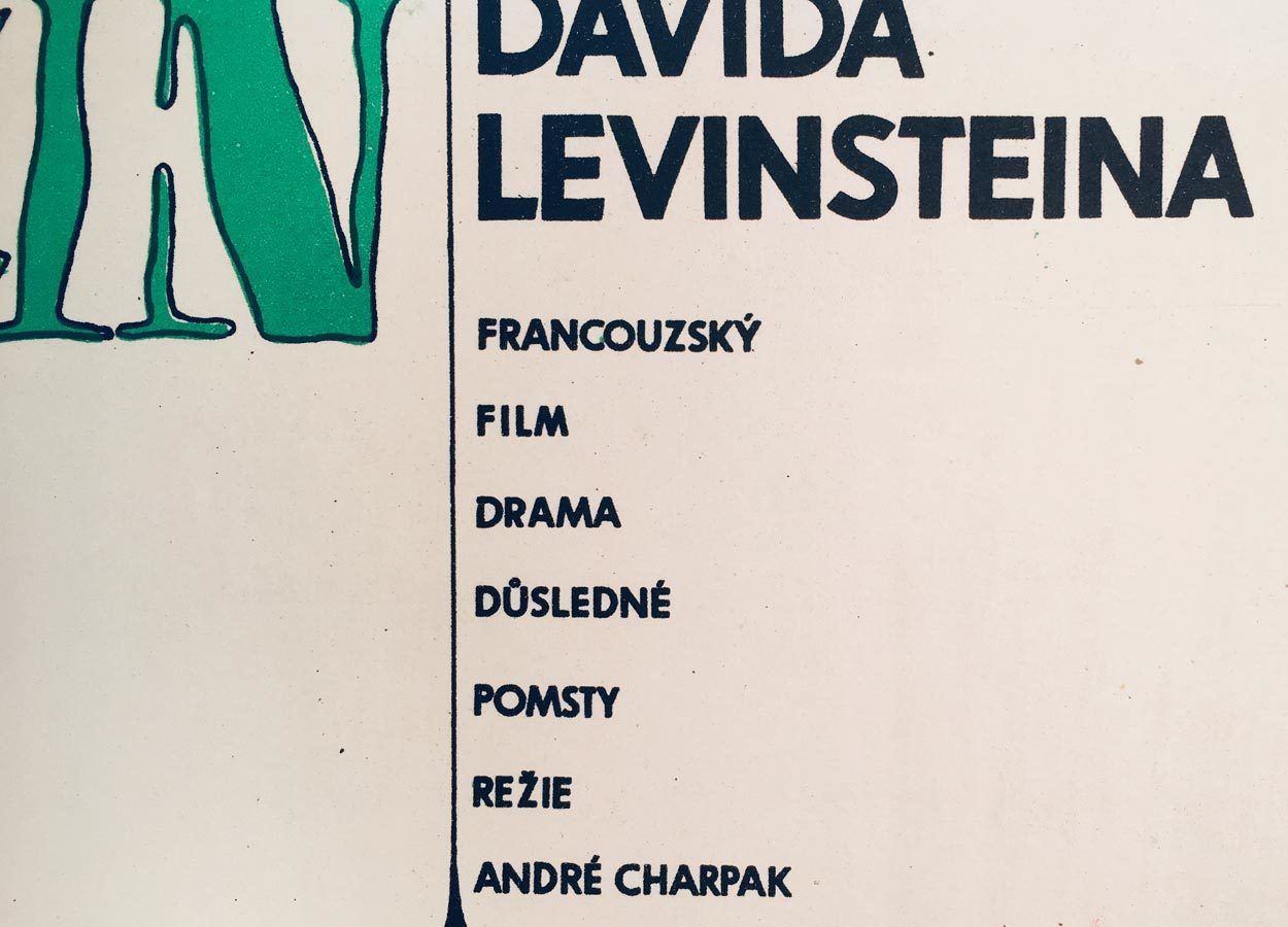 Movie Poster, The Crime Of David Levinstein, Milan Němeček, 1969 photo Art