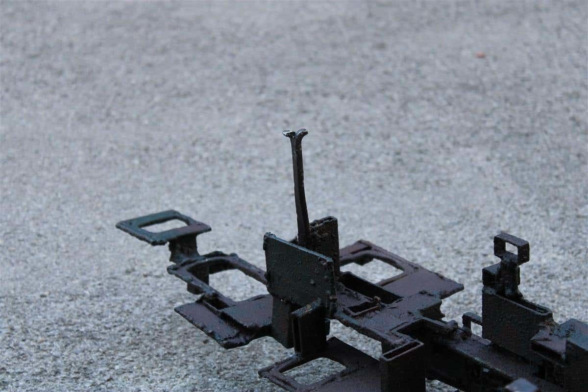 photo for sale Extraordinary Modern Brutalist Iron Sculpture Italy 1960 Rare Piece Sconce