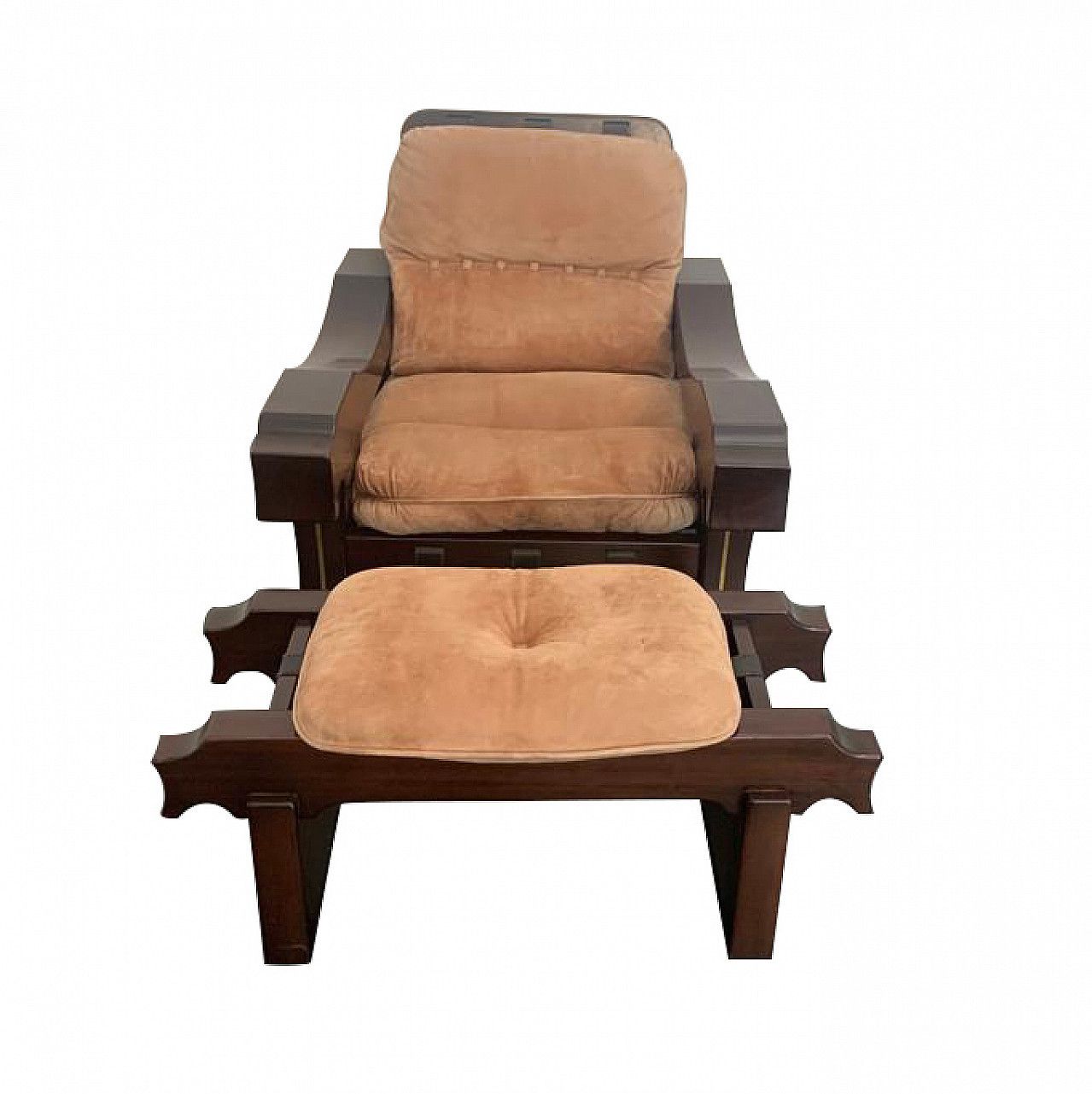 Armchair With Footstool By Luciano Frigerio, 1960s photo furniture