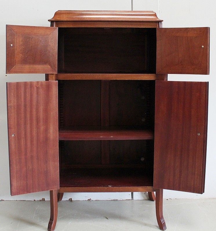 Mahogany And Precious Wood Cabinet, Art Nouveau Period, Early 20th Century photo Furniture