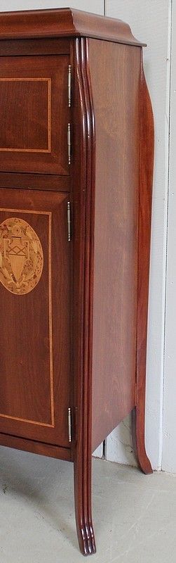photo vinterior Mahogany And Precious Wood Cabinet, Art Nouveau Period, Early 20th Century