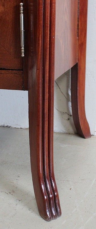 photo vintage Mahogany And Precious Wood Cabinet, Art Nouveau Period, Early 20th Century
