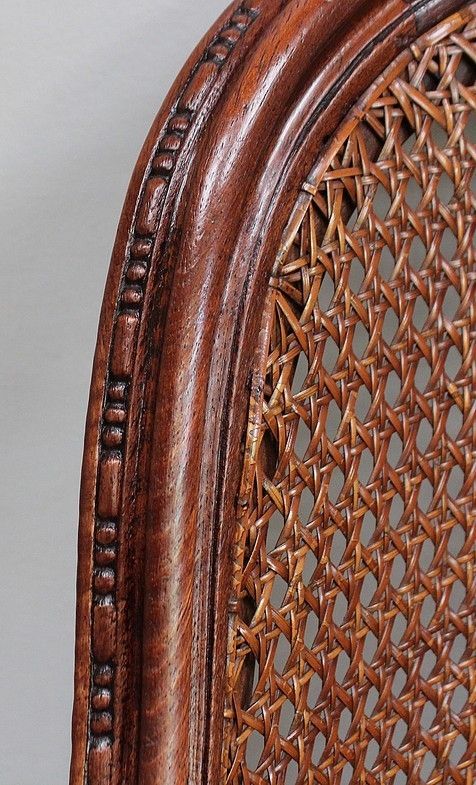 photo furniture Suite Of Mahogany Armchairs, Louis XVI Style Early 20th Century