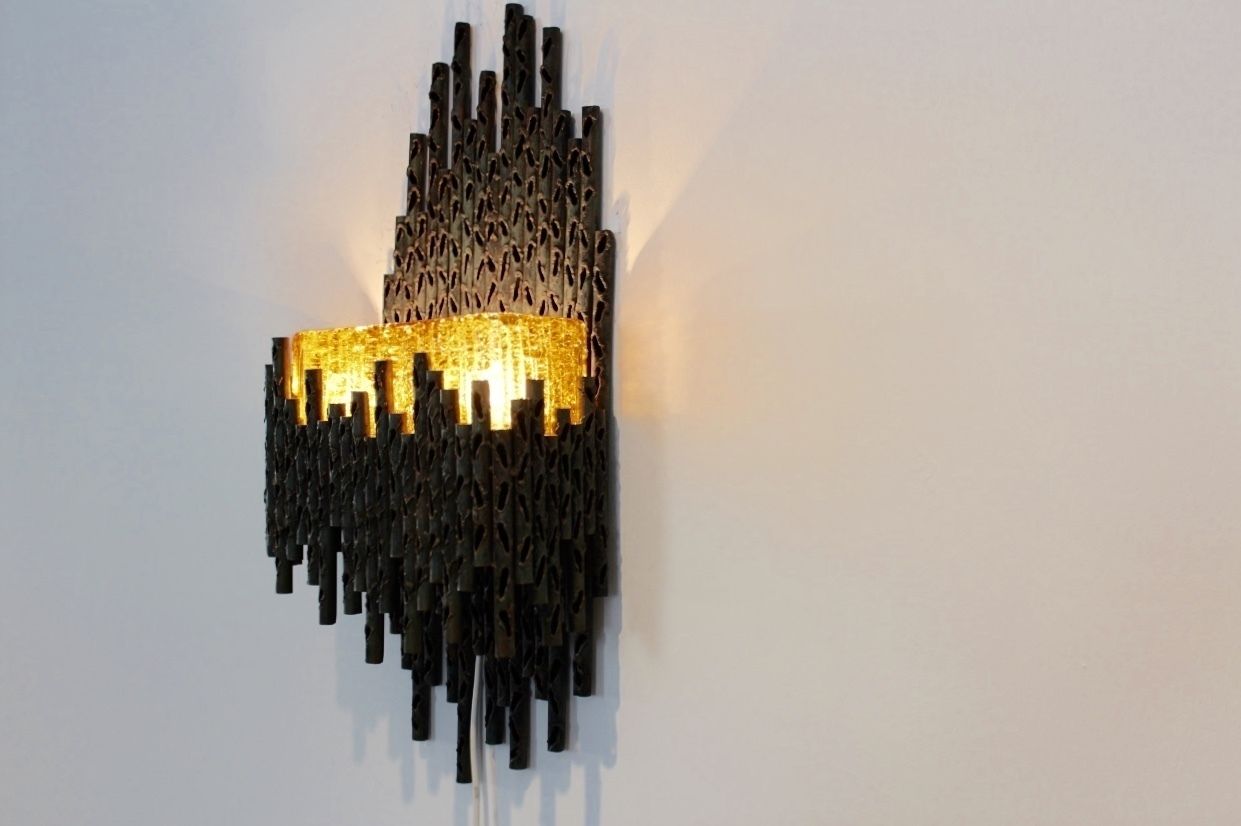 photo furniture Brutalist Sculptural Wall Lamp By Marcello Fantoni