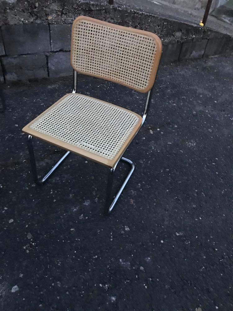 4 Mid Century Modern Cesca Chairs By Marcel Breuer photo for sale