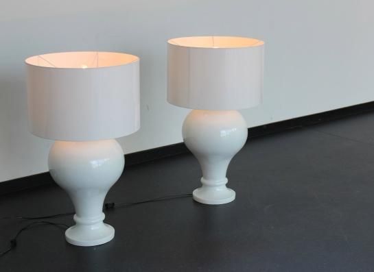 Extra Large White Floor Lamp, 1990s photo 778.96