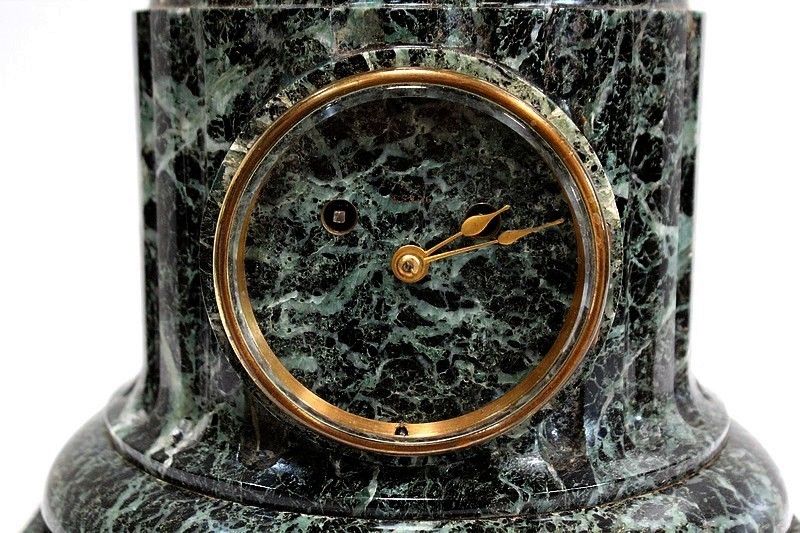 photo for sale Pendulum In Bronze And Marble "The Flute Player", By Ca Calmels 2nd Part 19th Century