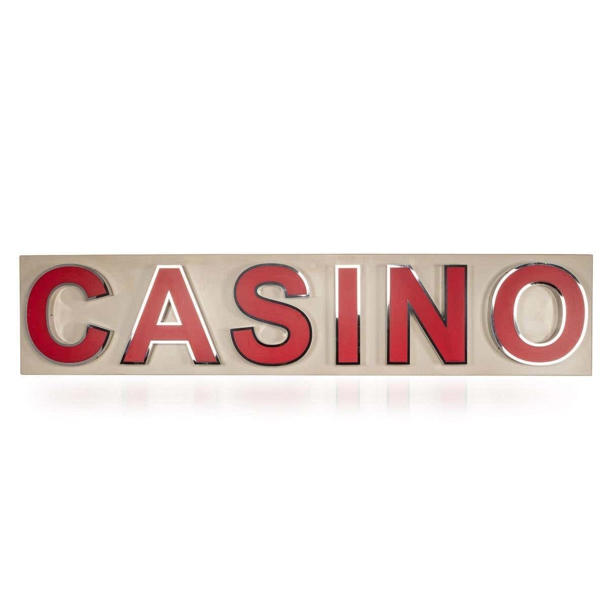 Illuminating Casino Advertising Sign, Circa 1970