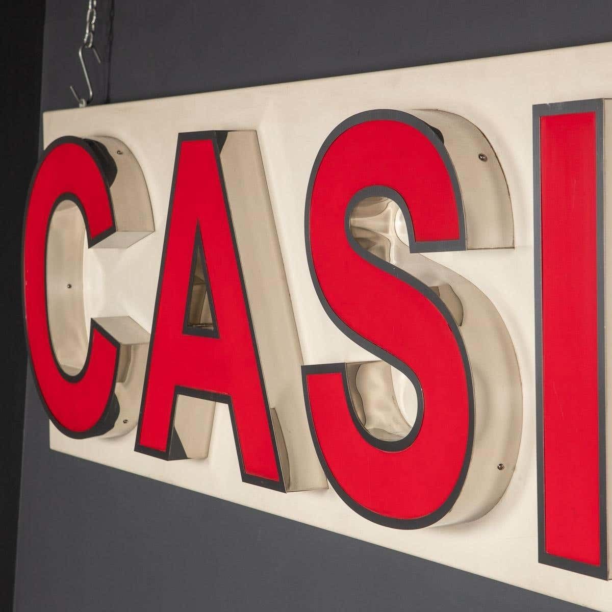 Illuminating Casino Advertising Sign, Circa 1970 photo Home Decor