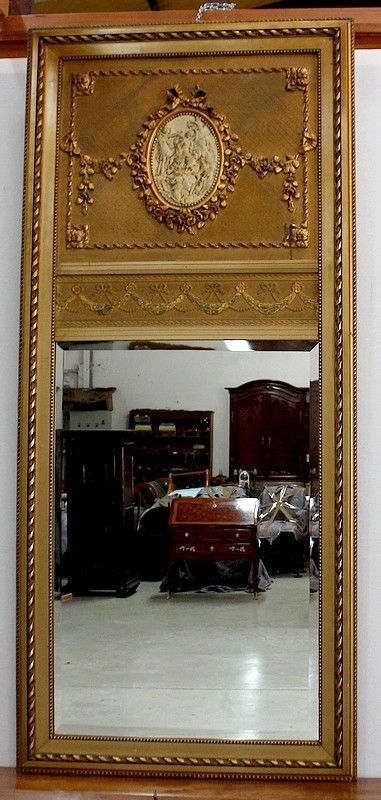 Trumeau Mirror, Louis XVI Taste, 1900