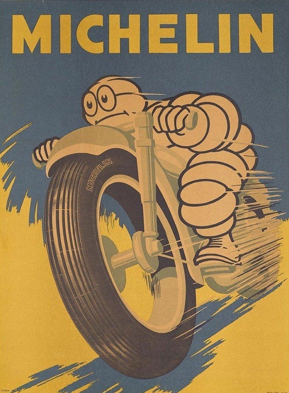 Michelin Motorcycle Original Vintage Poster