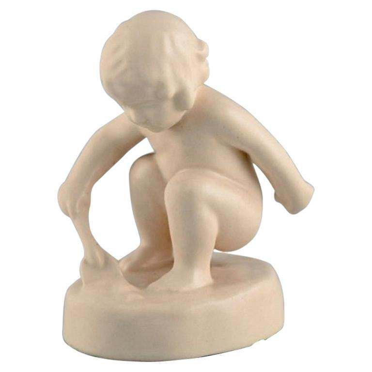 Adda Bonfils '1883 1943' For Ipsens Enke, Figure Of Girl With Shovel In Ceramics photo furniture