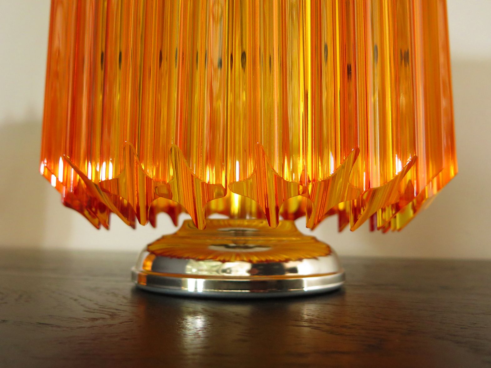 Amber Quadriedri Table Lamp Venini Style photo Lighting