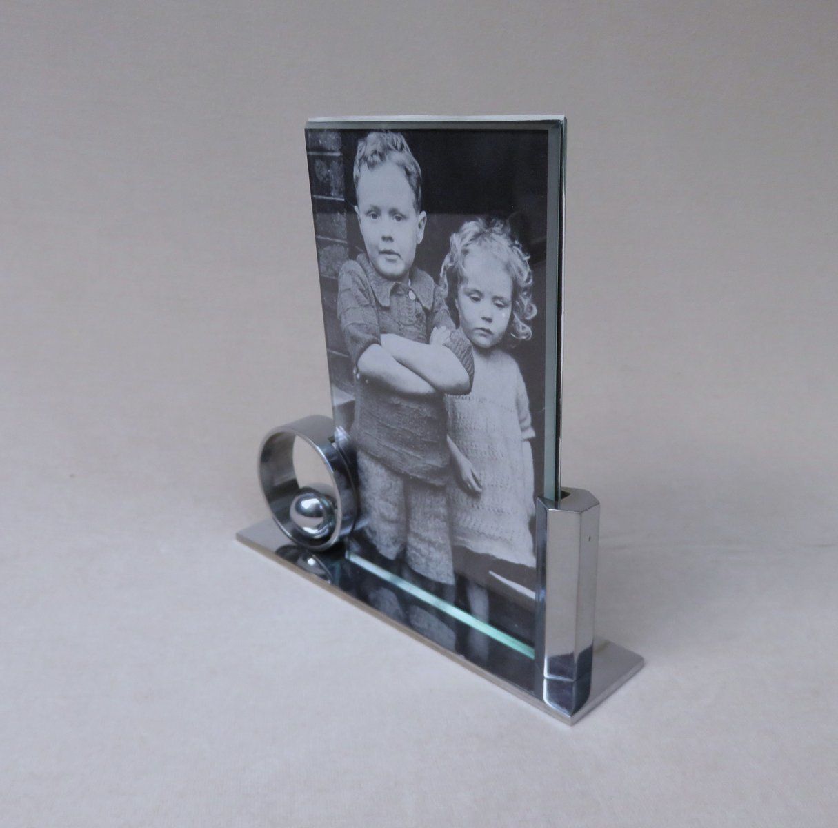 Vintage Art Deco French Chrome Picture Frames photo for sale