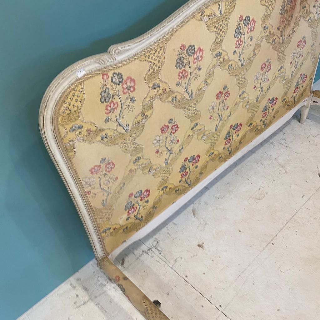 Kingsize 5'6"  French Antique Upholstered Bed   Extra Long photo furniture