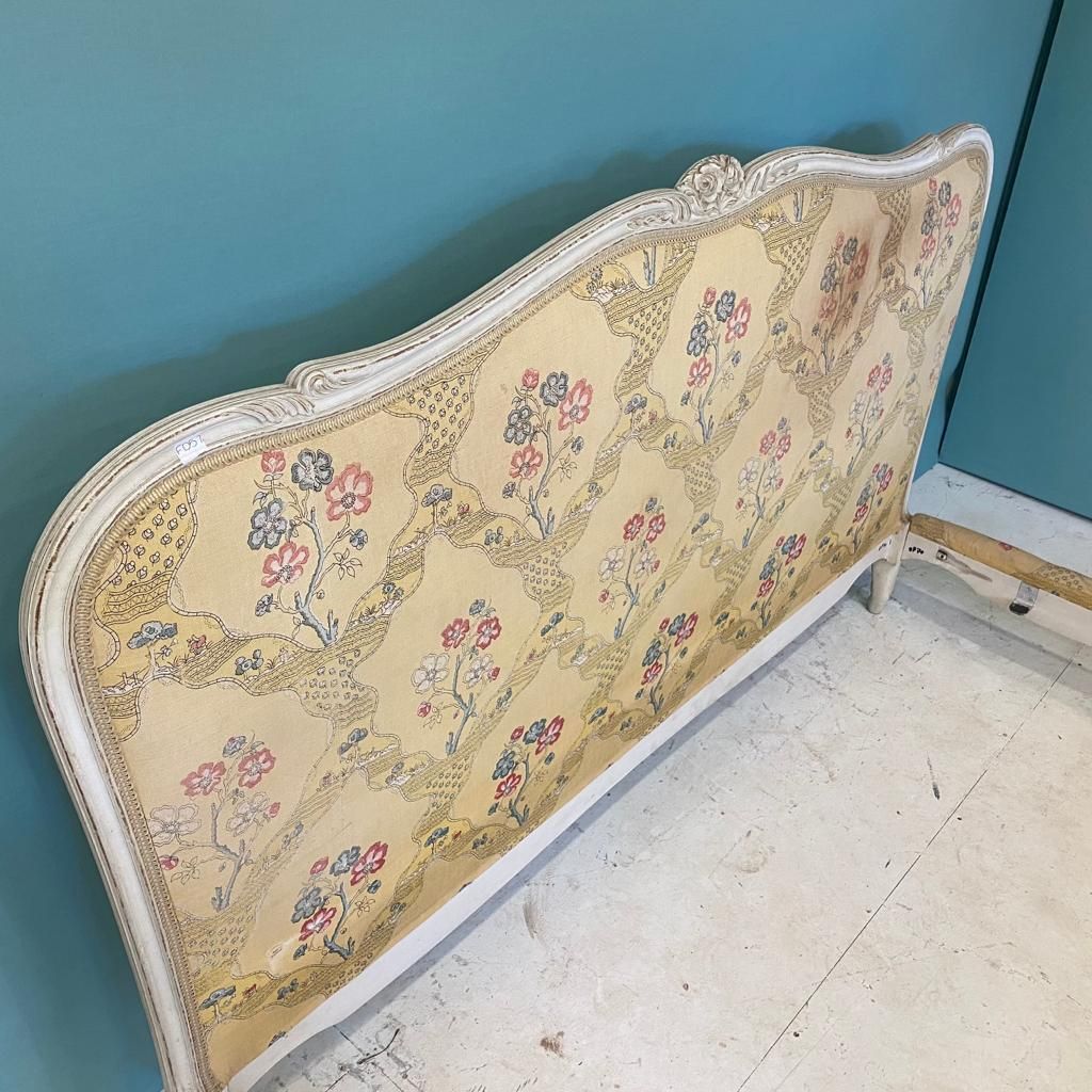 Kingsize 5'6"  French Antique Upholstered Bed   Extra Long photo Furniture