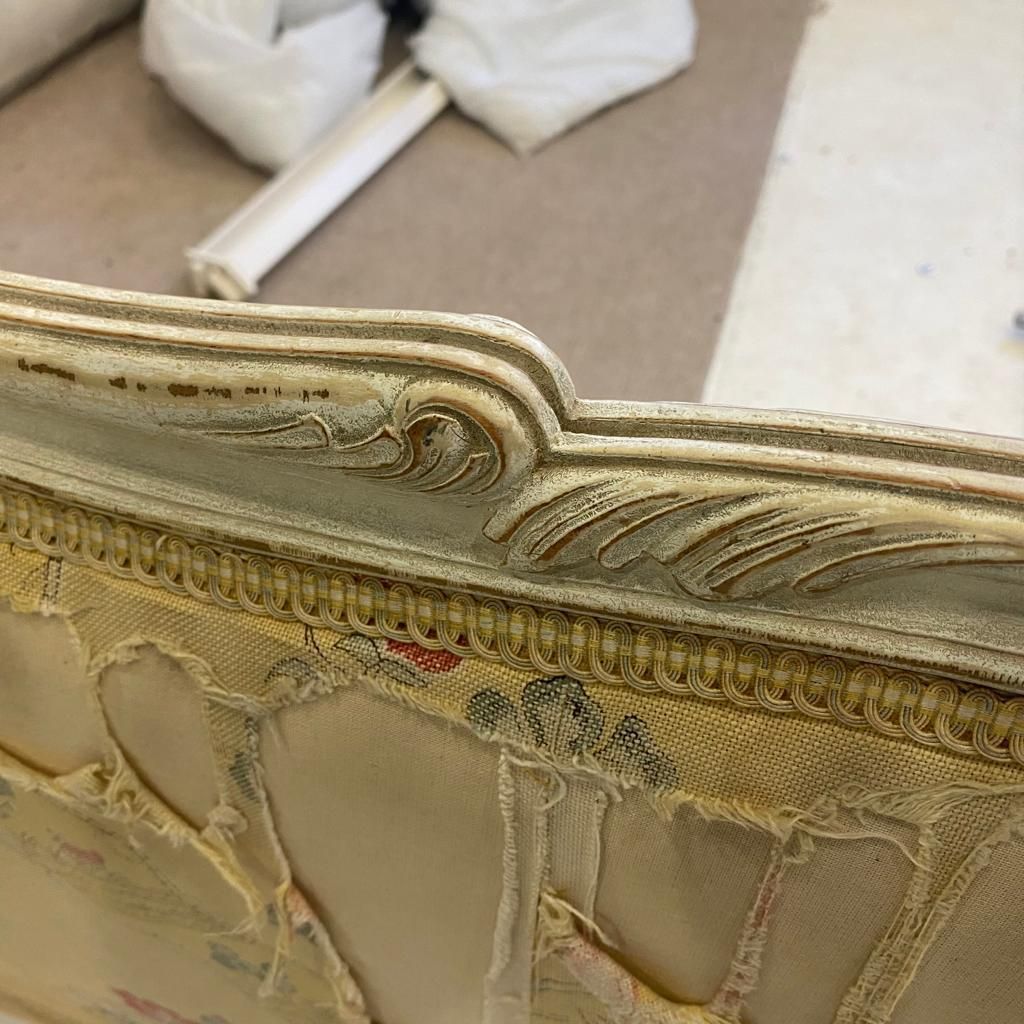 Kingsize 5'6"  French Antique Upholstered Bed   Extra Long photo 2760.0