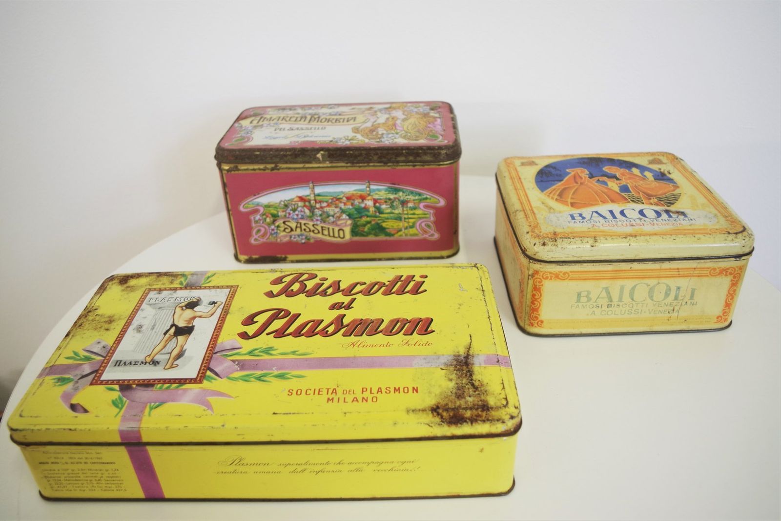 Cookie Boxes, Anni '60, Set Of 3, Stagno