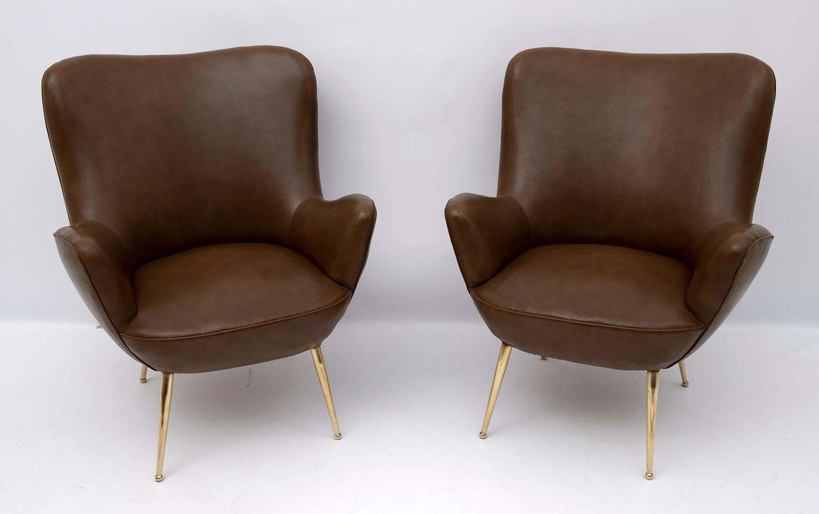 Pair Of Mid Century Modern Italian Design Armchairs, 1950s photo Furniture