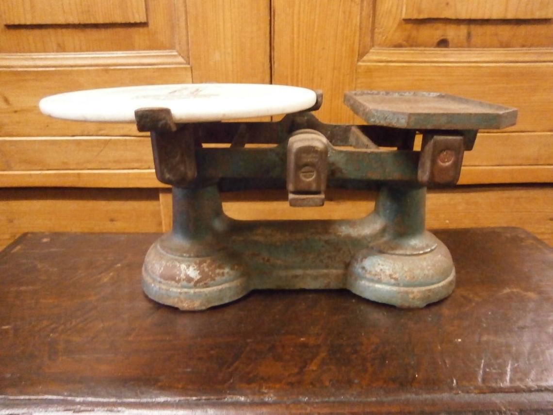 Early 20th Century Grocers Dairy Scales Vintage 1929 photo furniture
