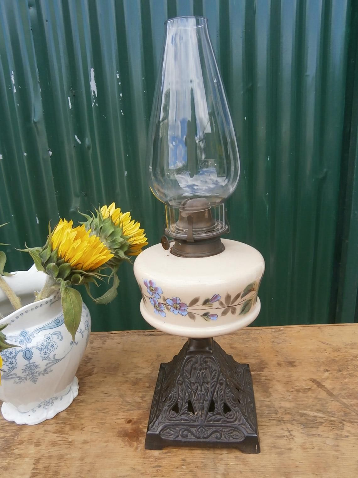Falks Oil Lamp, 1900s, Glass photo vinterior