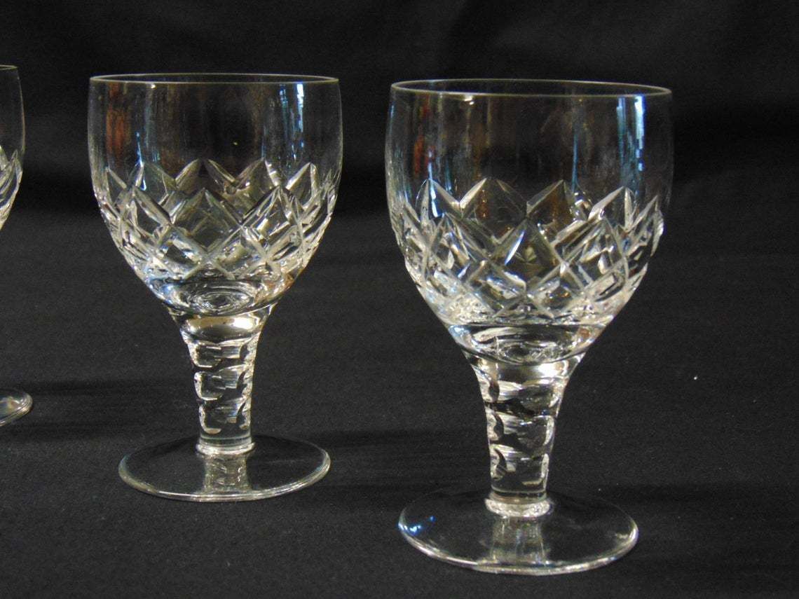 3 Stuart Crystal Sherry Or Port Glasses,C1970s. photo vintage