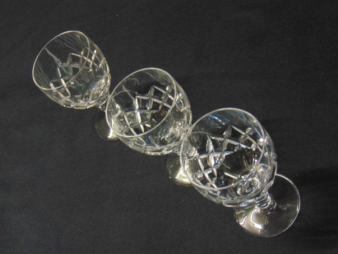 photo furniture 3 Stuart Crystal Sherry Or Port Glasses,C1970s.