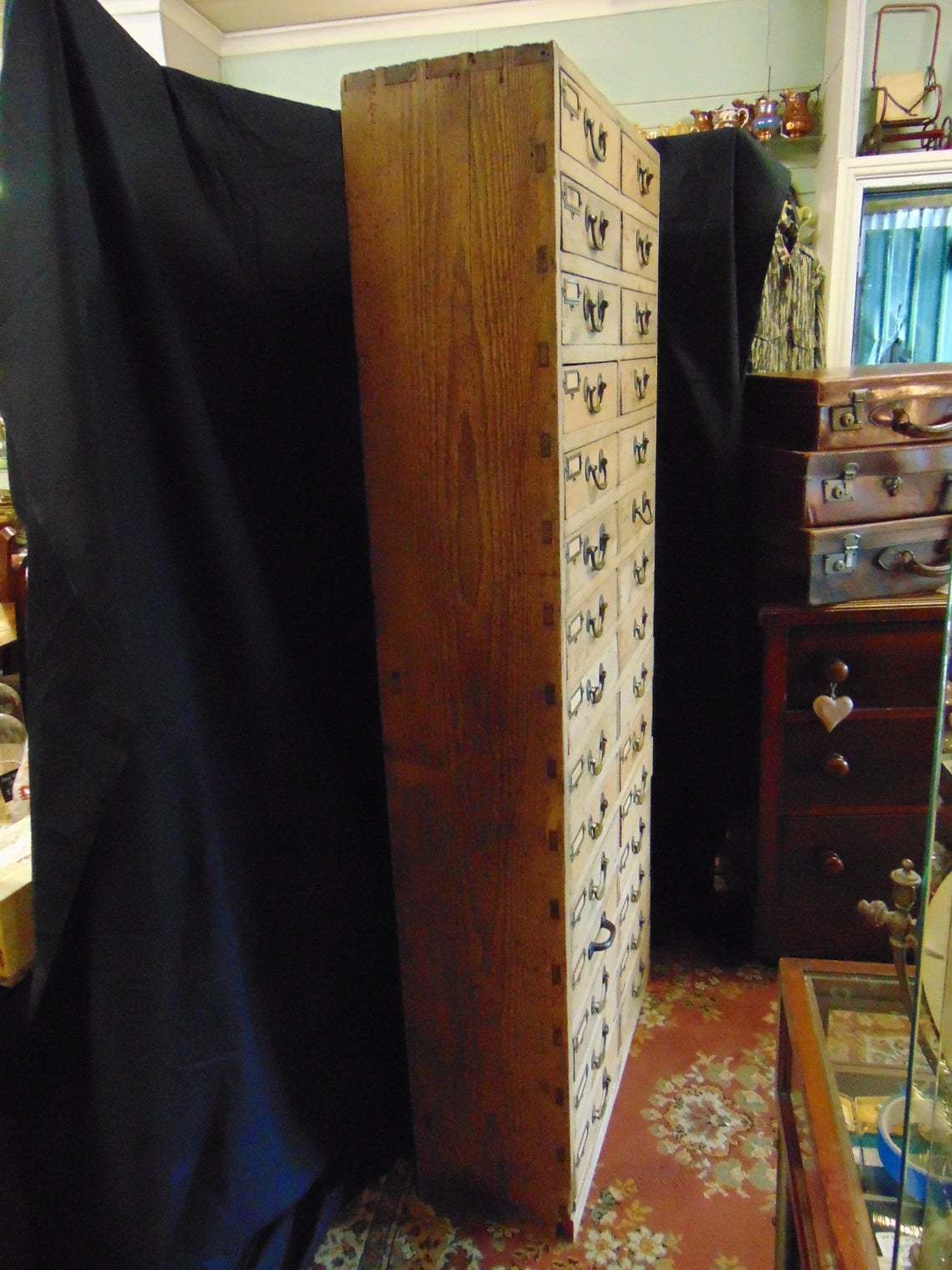 Early 20thc 30 Drawer Pine Cabinet, Originally From Webley And Scott Firearms Manufacturer, Birmingham photo vinterior