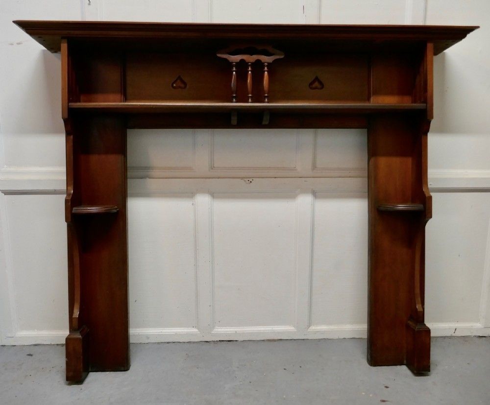 1930s Art Deco Style Mahogany Fireplace photo for sale