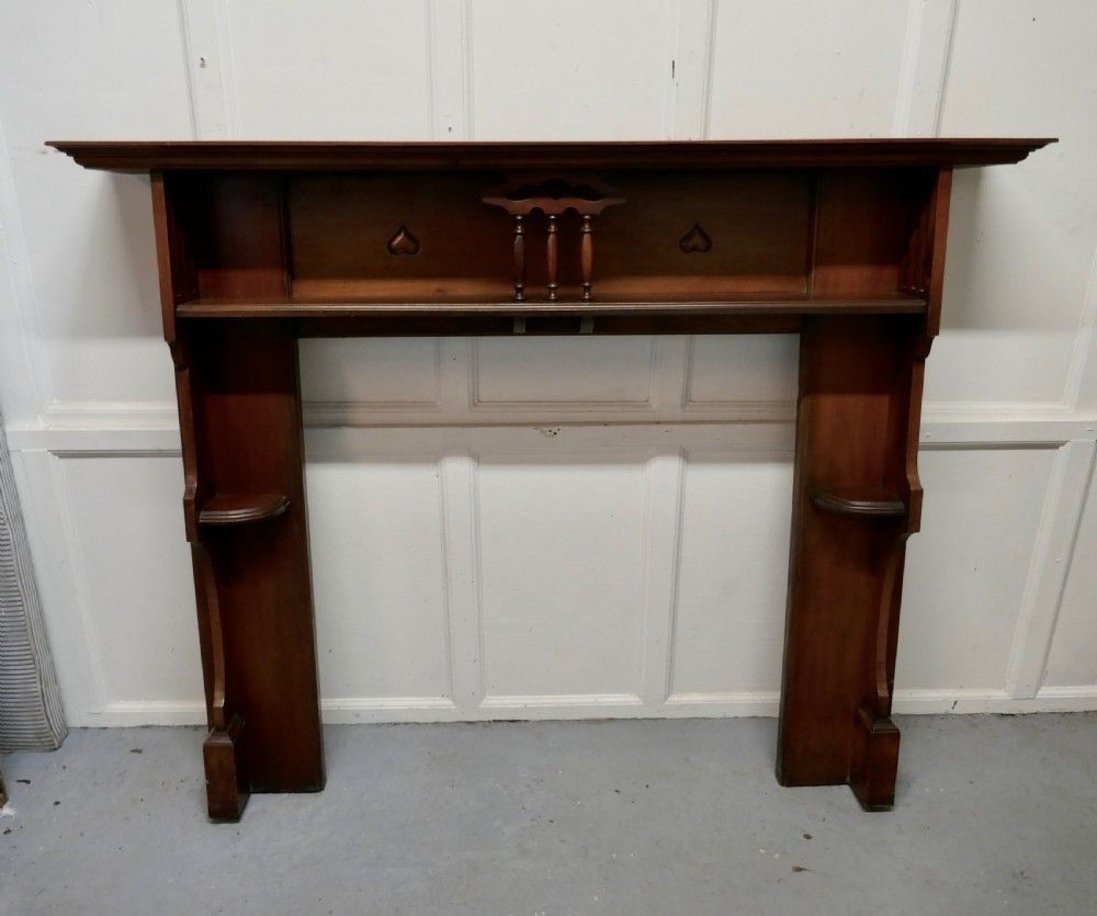 1930s Art Deco Style Mahogany Fireplace photo Home Fixtures