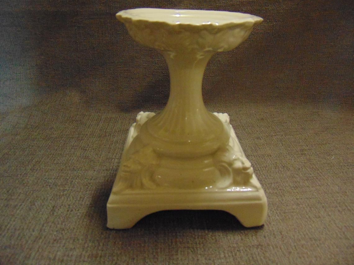 Victorian White Stoneware Food Stand photo furniture
