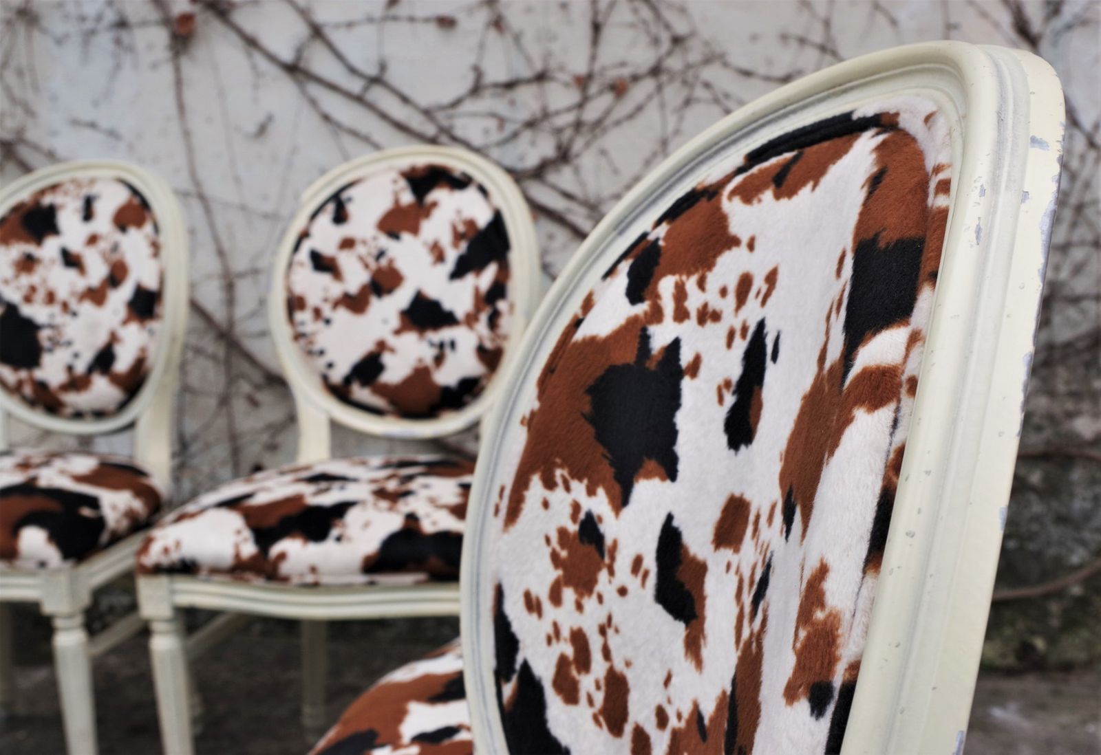 Baroque Style Wooden Dining Chairs, 1980s, Set Of 6 photo buy