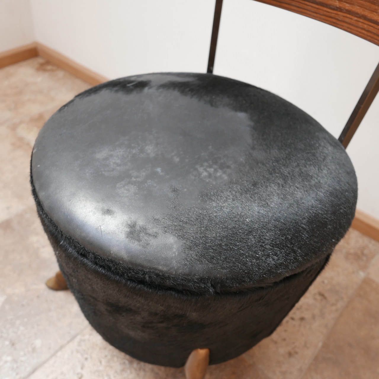 photo for sale English Single Unusual Mid Century Bronze Horse Leg Occasional Chair