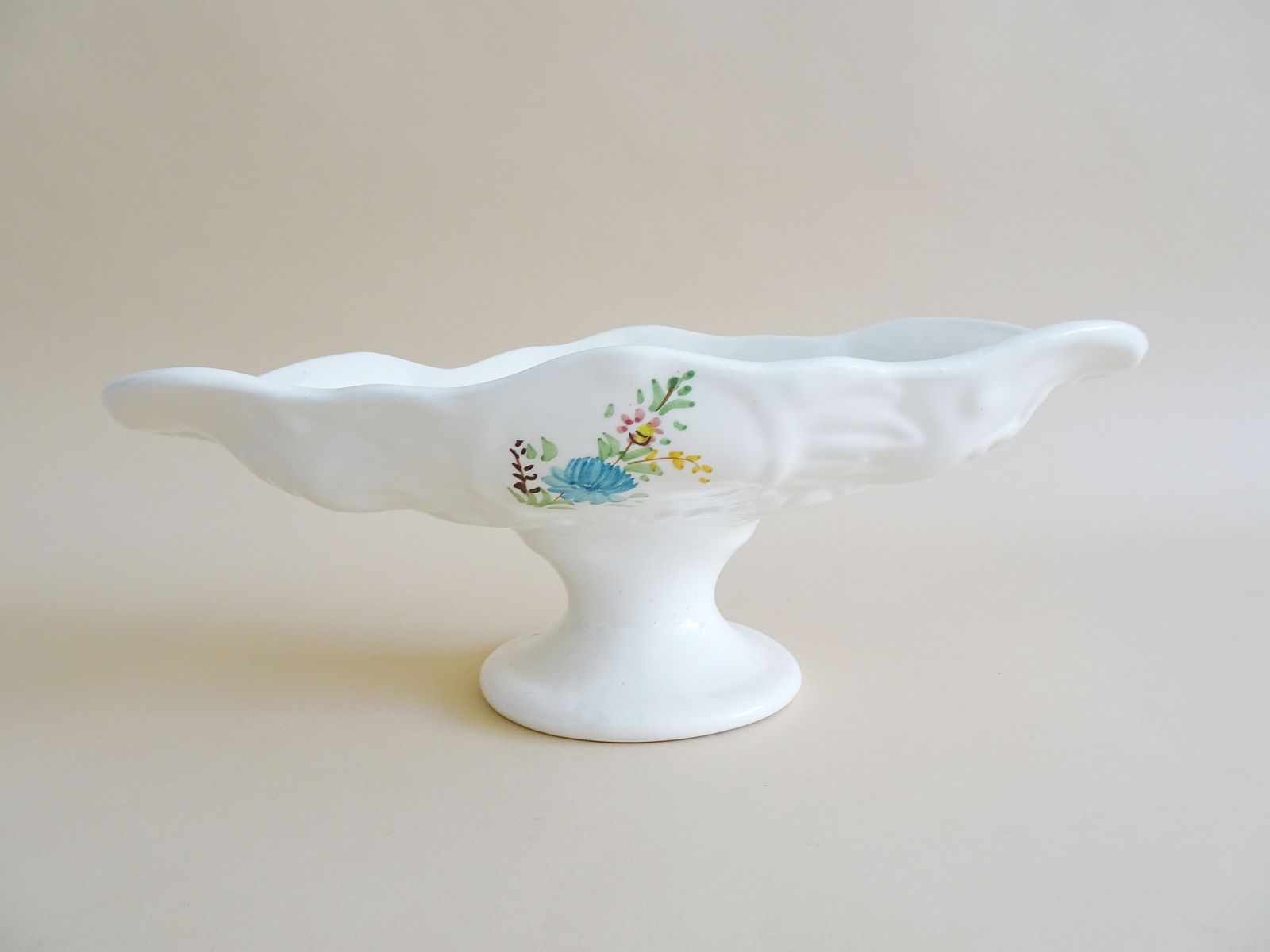Spanish J. Playà Ceramic Bowl Centerpiece Hand Painted photo vintage